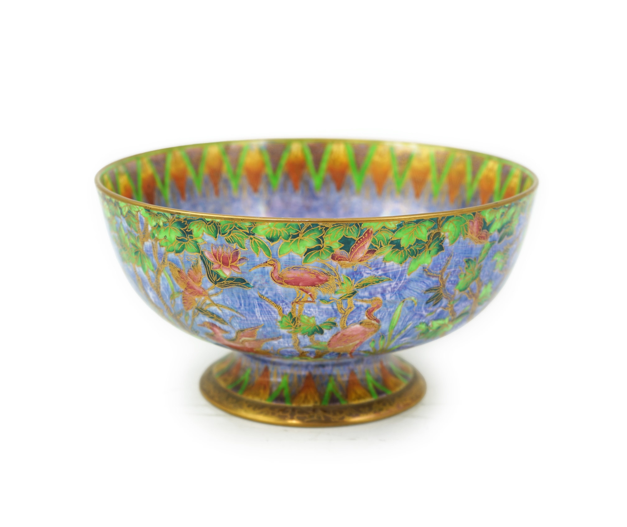 Daisy Makeig-Jones (1871-1945) for Wedgwood: An ‘Argus Pheasant’ lustre Imperial bowl